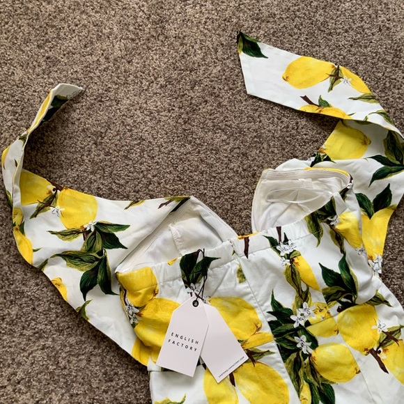 English Factory off the shoulder cropped jumpsuit - Picture 3 of 3